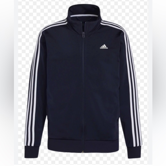 adidas Other - Adidas Three Stripes Sweater Jacket Navy Blue Full Zip M